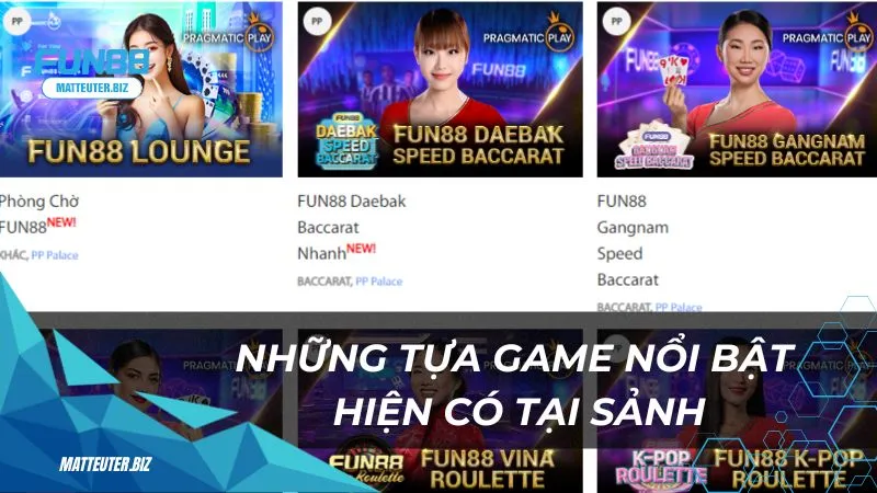 Những tựa game nổi bật hiện có tại sảnh Casino PP PalaceHot