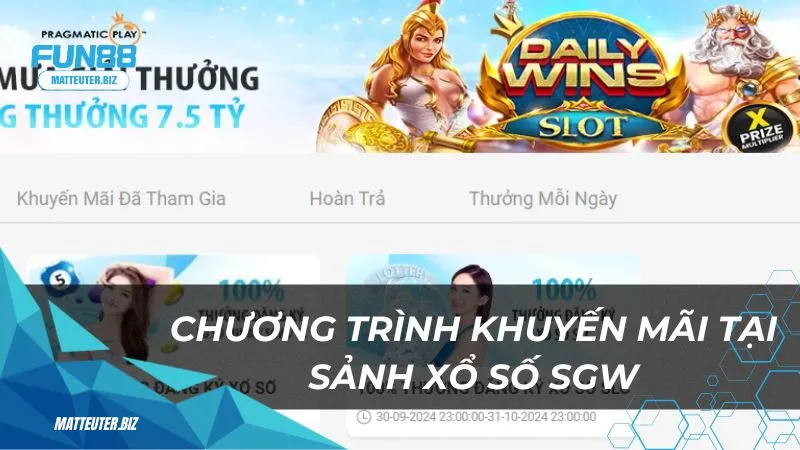 Chương trình khuyến mãi tại sảnh Xổ Số SGW